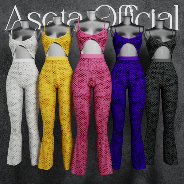 Alpha [ASOTA OFFICIAL] Eunice Jumpsuit by asotaofficial - The Sims 4 Custom Content