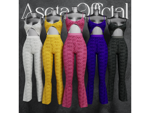 Alpha [ASOTA OFFICIAL] Eunice Jumpsuit - The Sims 4 Custom Content