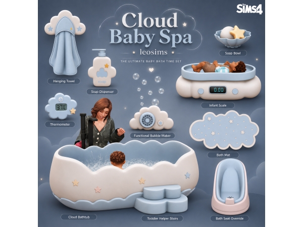 Mix Cloud Baby Spa - The Sims 4 Custom Content