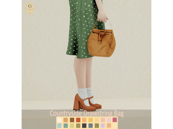 Countryside Drawstring Bag By Guemara