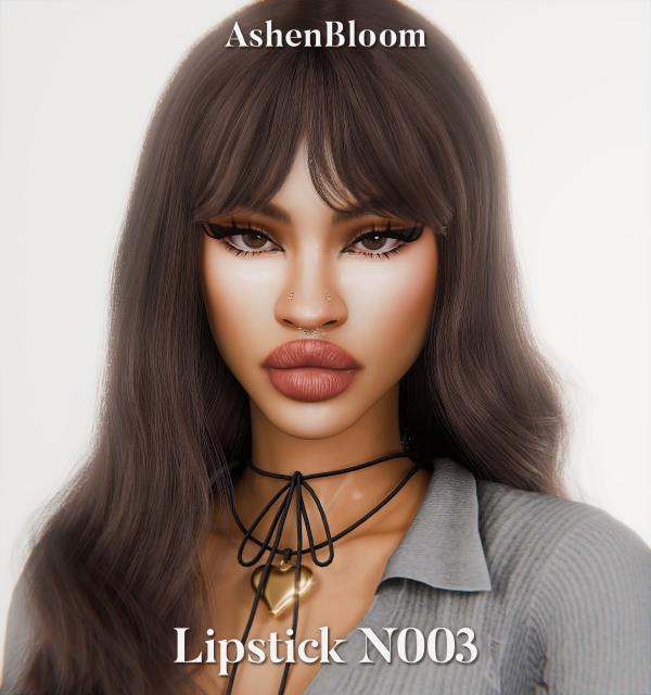 Alpha Lipstick N003 AshenBloom by simsfinds - The Sims 4 Custom Content