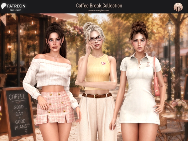 Alpha Coffee Break Collection P281 - The Sims 4 Custom Content