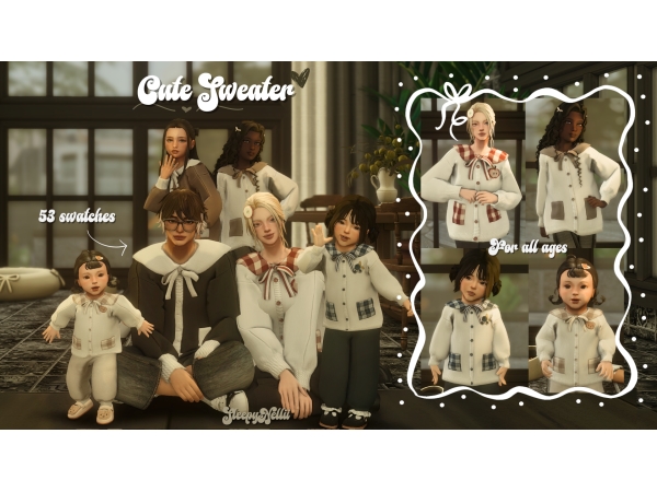 Mix Cute Sweater - The Sims 4 Custom Content