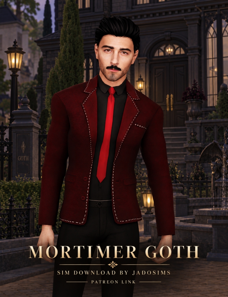 Alpha Mortimer Goth (Sim Download) by shopwithflynnn - The Sims 4 Custom Content