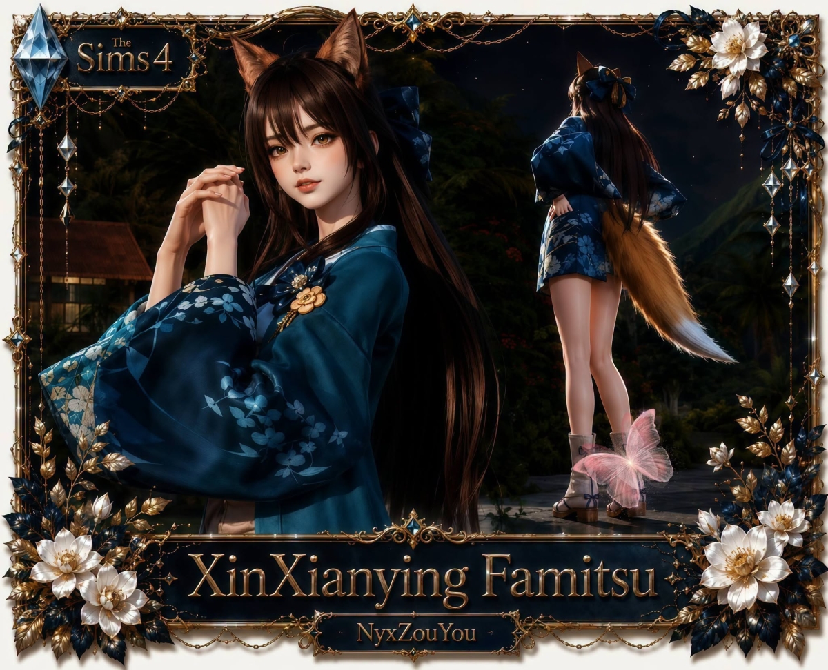 Mix XinXianying Famitsu by simsfinds - The Sims 4 Custom Content