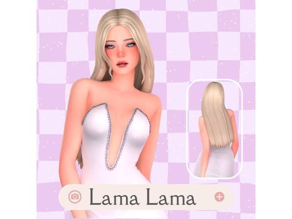 Maxis Match Hair Lora by LamaLamaLove - The Sims 4 Custom Content