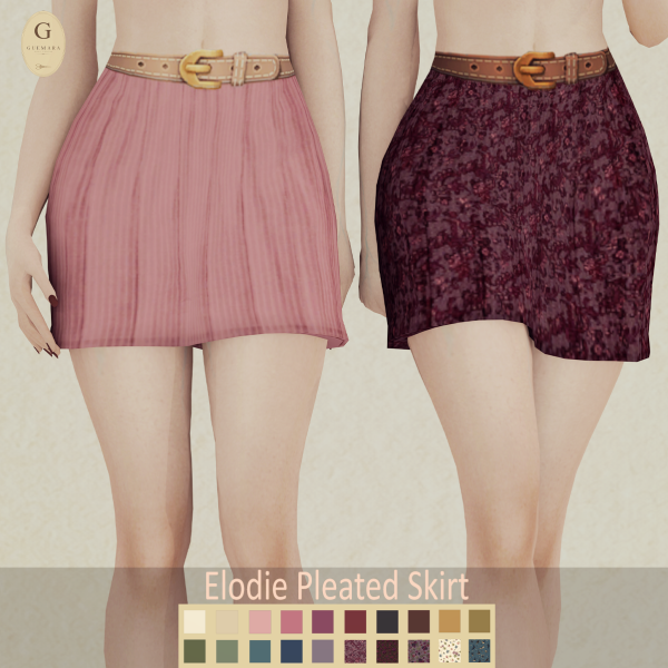 Maxis Match Elodie Pleated Skirt by simsfinds - The Sims 4 Custom Content