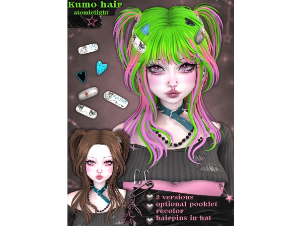 Maxis Match Kumo hair - The Sims 4 Custom Content