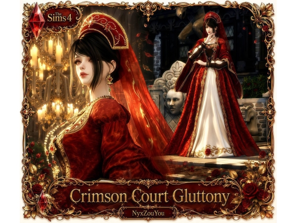 Alpha Crimson Court Gluttony by NyxZouYou - The Sims 4 Custom Content