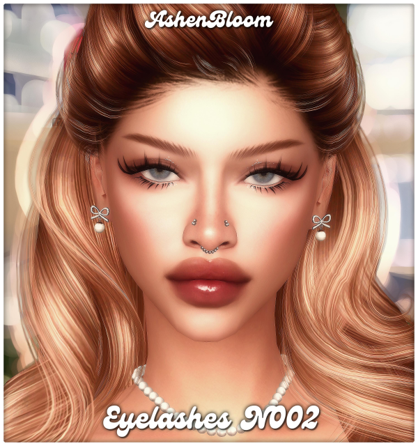 Alpha Eyelashes N002 AshenBloom by simsfinds - The Sims 4 Custom Content