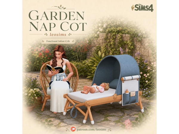 Mix Infant Garden Nap Cot - The Sims 4 Custom Content