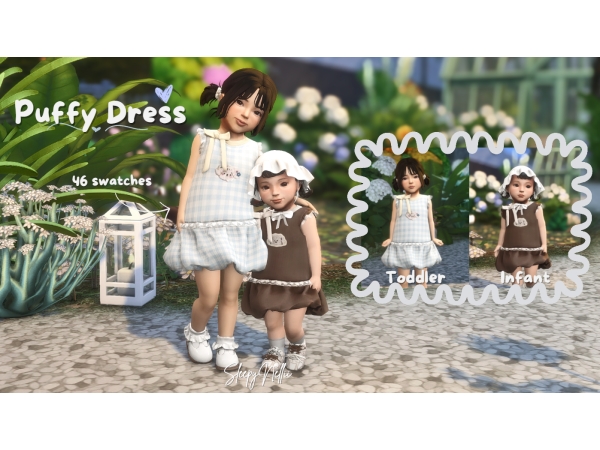 Mix Puffy Dress - The Sims 4 Custom Content