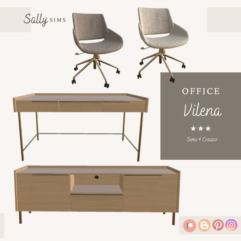 Alpha Office VILENA by sally4sims - The Sims 4 Custom Content