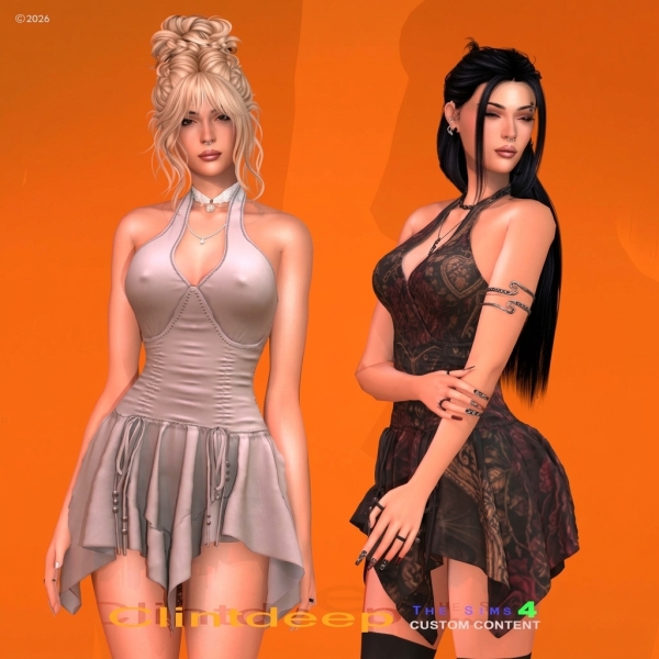 Alpha Clintdeep Rylai Dress by clintdeep - The Sims 4 Custom Content