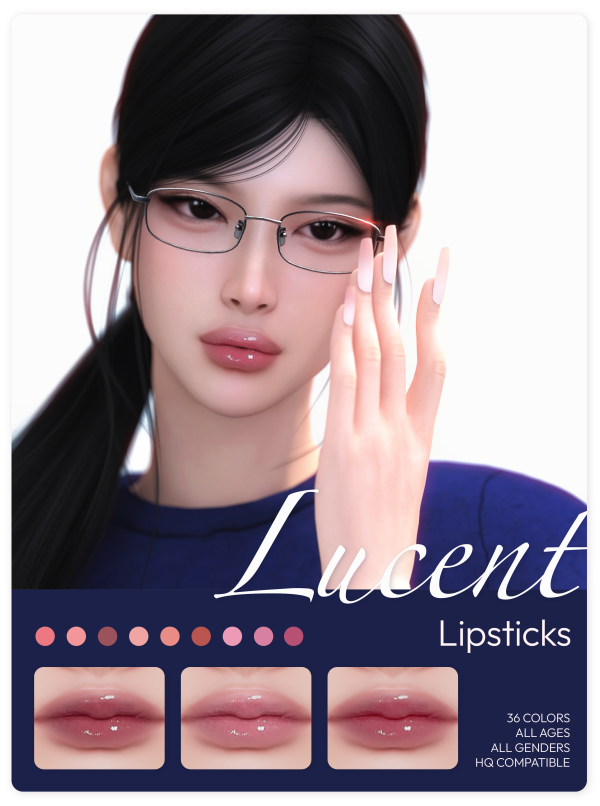 Alpha Lucent Lipsticks by simsfinds - The Sims 4 Custom Content