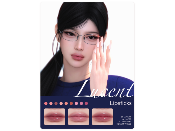 Alpha Lucent Lipsticks by Chih - The Sims 4 Custom Content