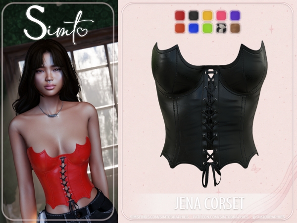 Alpha Jena Corset - The Sims 4 Custom Content
