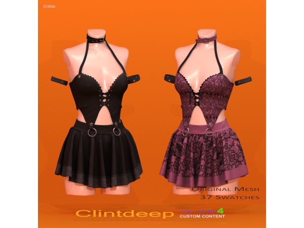 Alpha Clintdeep Grace Crop Halter Set - The Sims 4 Custom Content