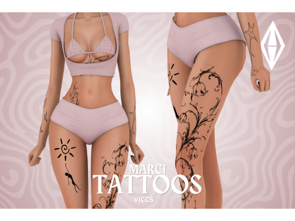 Mix VICCS_ MARCI TATTOOS (TEEN ELDER) - The Sims 4 Custom Content
