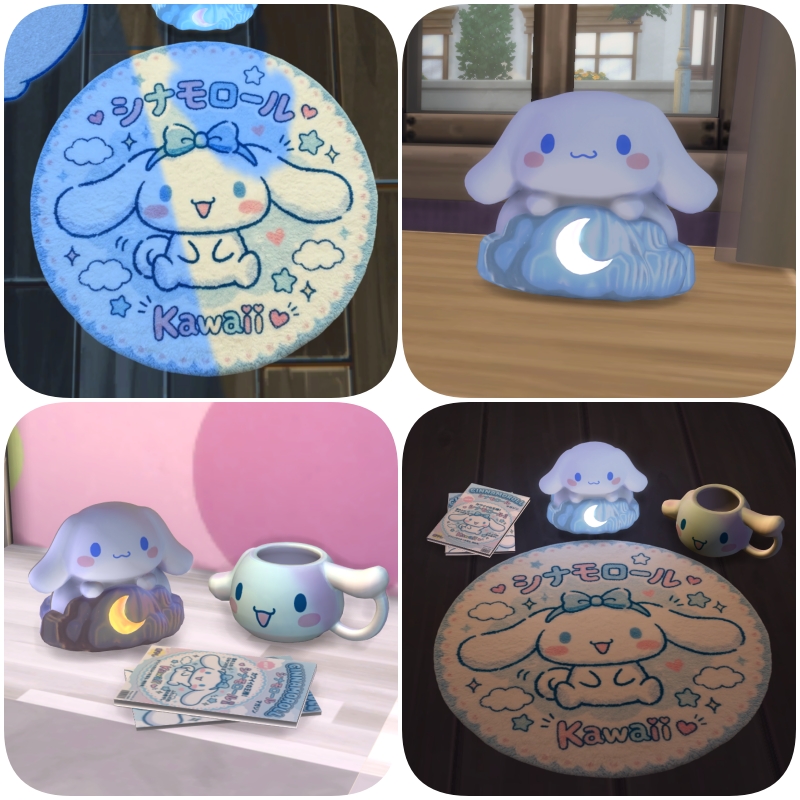 Mix Cinnamoroll Sanrio Set Lamp by lunoluma - The Sims 4 Custom Content