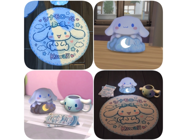 Mix Cinnamoroll Sanrio Set Lamp - The Sims 4 Custom Content