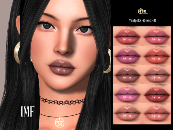 Alpha IMF Vina Lipstick by IzzieMcFire - The Sims 4 Custom Content