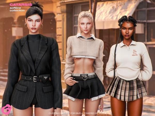 Alpha CATARSIS Replay Top by VentaStudio - The Sims 4 Custom Content