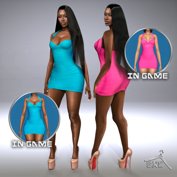 Alpha IAMGIA BANDAGE DRESS by simsfinds - The Sims 4 Custom Content