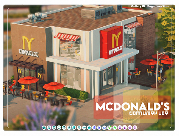 Maxis Match MagalhaesSims McDonalds by simsfinds - The Sims 4 Custom Content