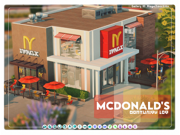 Maxis Match MagalhaesSims McDonalds - The Sims 4 Custom Content