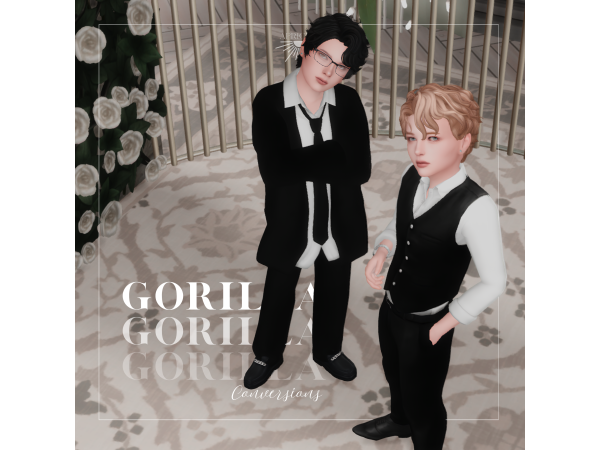 Maxis Match Gorillax3 Formalwear Conversion by apricitysims - The Sims 4 Custom Content