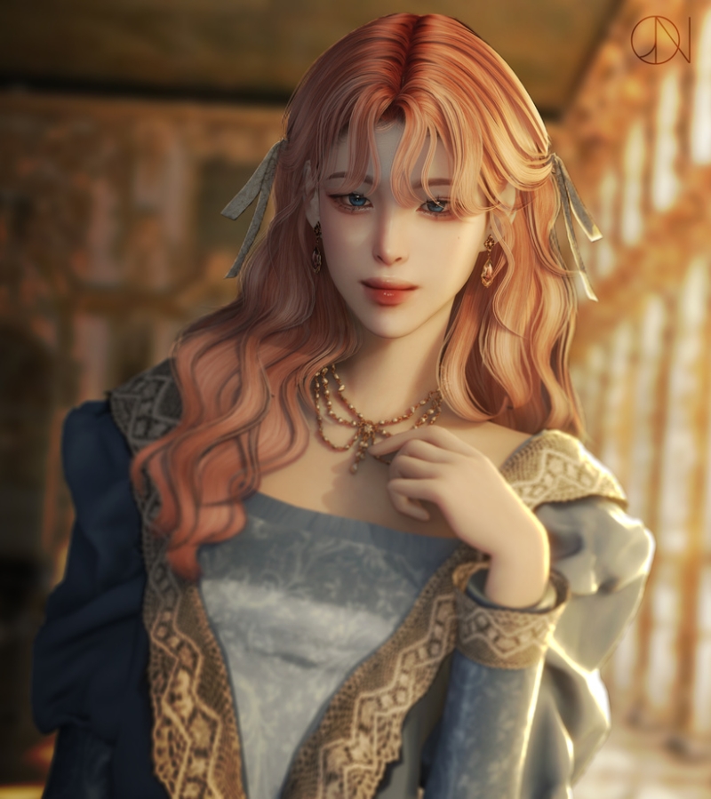 Alpha [JINO] HAIR N10 LOVELLE ACC N3 LOVELLE RIBBON by simsfinds - The Sims 4 Custom Content