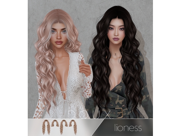 Alpha Doux Lioness Hairstyle - The Sims 4 Custom Content