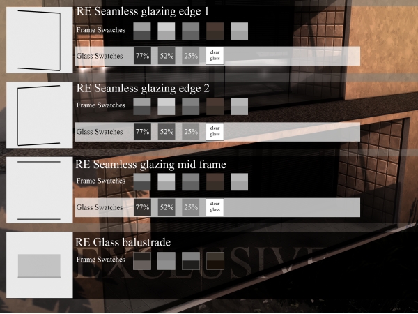 Alpha RE Seamless Glazing Window Set - The Sims 4 Custom Content