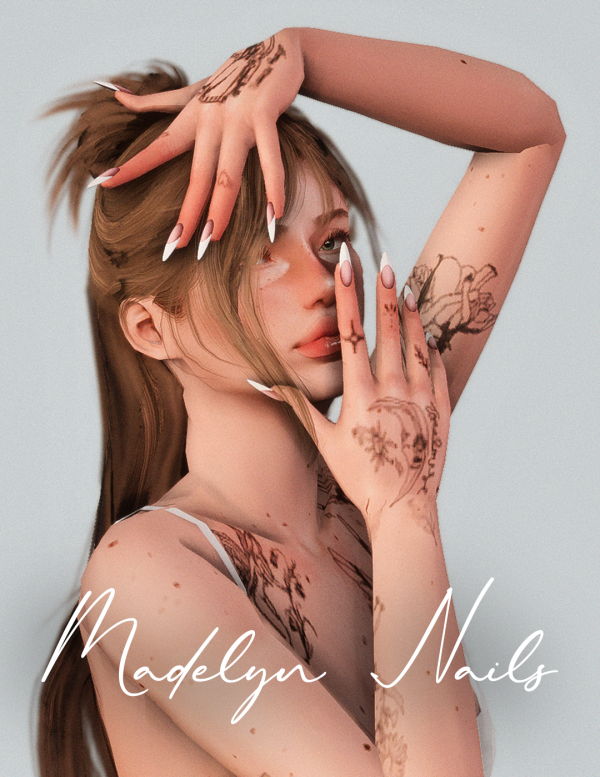 Lvndrccs Madelyn Nails by simsfinds - The Sims 3 Custom Content
