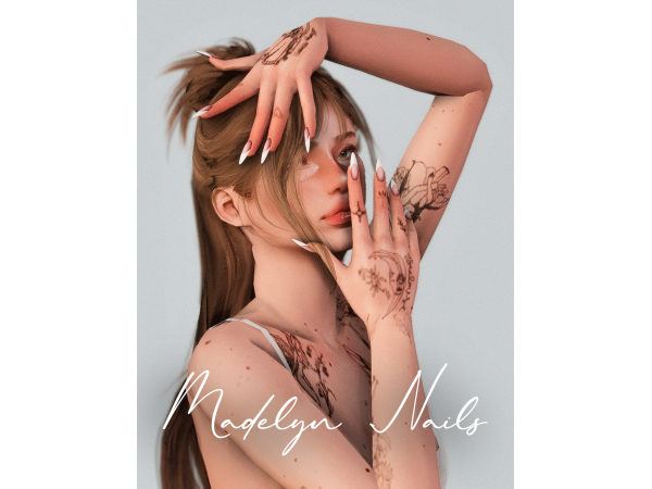 Lvndrccs Madelyn Nails by kapii - The Sims 3 Custom Content