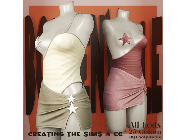 Alpha Boe_Noora Outfit Dress - The Sims 4 Custom Content