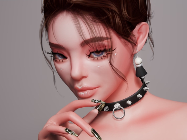 Alpha Ghost Earrings - The Sims 4 Custom Content