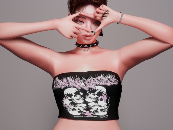 Alpha Ghost Top - The Sims 4 Custom Content
