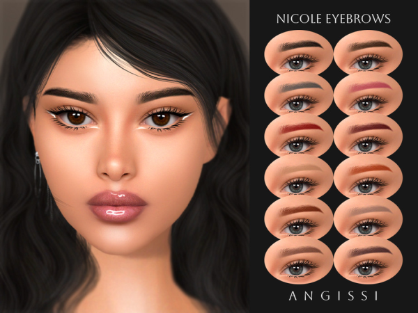 Alpha Nicole Eyebrows by ANGISSI - The Sims 4 Custom Content