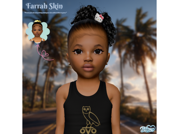 Alpha Farrah Skin by TBZSimz - The Sims 4 Custom Content