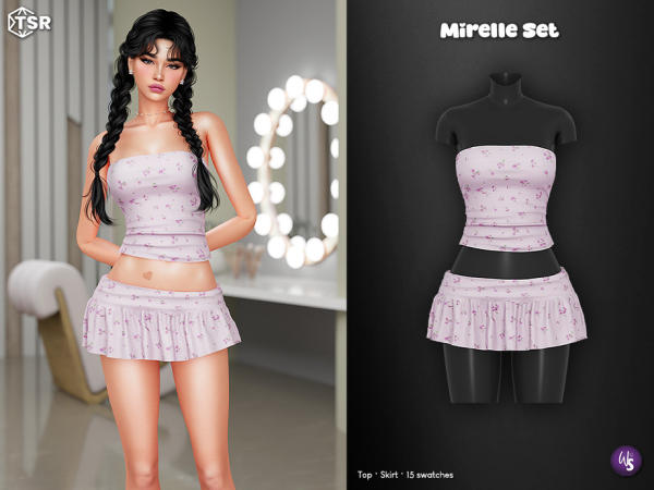 Alpha Mirelle Clothing Set by WisteriaSims - The Sims 4 Custom Content