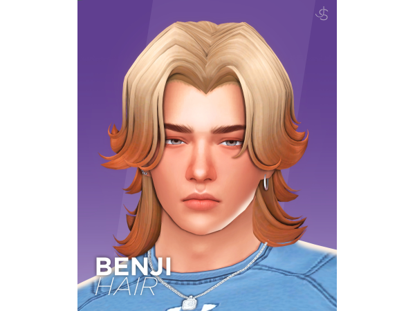 Maxis Match Benji Hair by johnnysims - The Sims 4 Custom Content