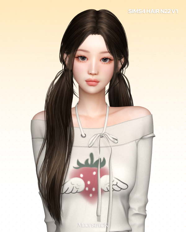 Alpha [SIMS4] HAIR NO 022 V1 by simsfinds - The Sims 4 Custom Content
