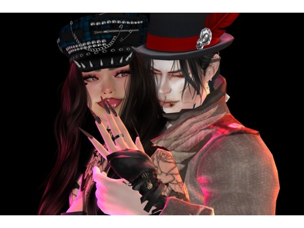 Alpha Vampire Couple - The Sims 4 Custom Content
