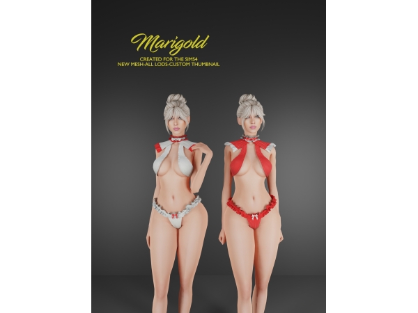 Alpha MARIGOLD TS4_LAUREN SET - The Sims 4 Custom Content