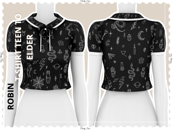 Alpha Robin T Shirt Teen to Elder - The Sims 4 Custom Content