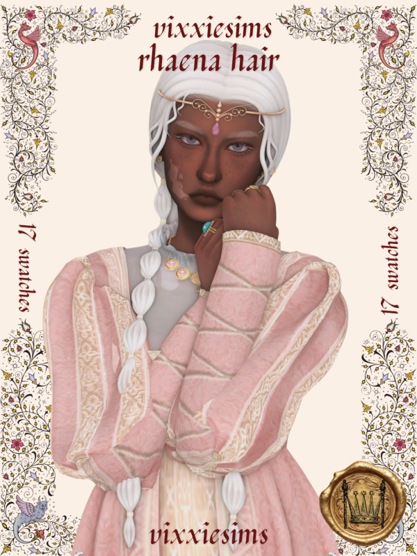 Maxis Match rhaena hair by simsfinds - The Sims 4 Custom Content
