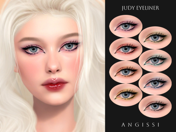 Alpha Judy Eyeliner by ANGISSI - The Sims 4 Custom Content