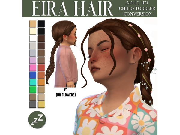 Maxis Match Miiko Hair Conversions by sleepyz - The Sims 4 Custom Content
